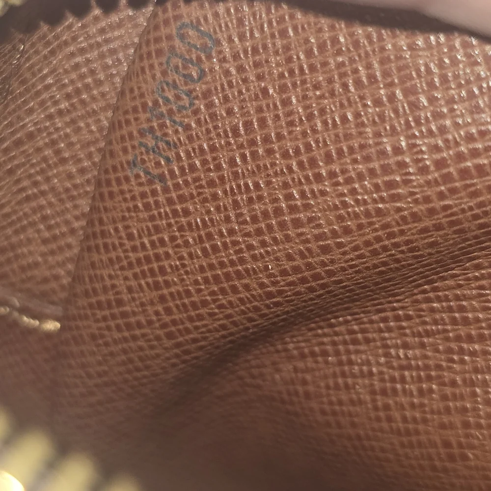 Louis Vuitton Brown Monogram Canvas Crossbody Bag with Tan Trim comes with COA